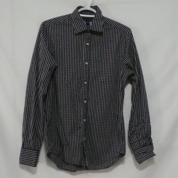 TOMMY HILFIGER - Custom Fit | xs - extra small | Blue Checkered Long Sleeve Top - Picture 1 of 14